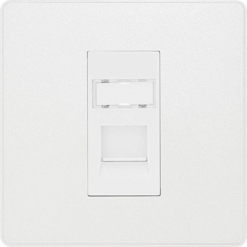 BG Evolve Pearl White RJ45 Cat6 Data Outlet PCDCLRJ4516W