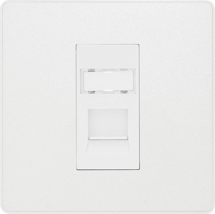 BG Evolve Pearl White RJ45 Cat6 Data Outlet PCDCLRJ4516W Available from RS Electrical Supplies