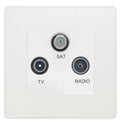 BG Evolve Pearl White TV/FM/SAT Socket PCDCLTRIW Available from RS Electrical Supplies