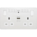 BG Evolve Pearl White WiFi Extender with 13A double USB Socket PCDCL22UWRW Available from RS Electrical Supplies