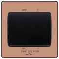 BG Evolve Polished Copper 10A Fan Isolator Switch PCDCP15B Available from RS Electrical Supplies