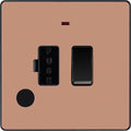 BG Evolve Polished Copper 13A Switched Spur with Neon and Flex Outlet PCDCP52B Available from RS Electrical Supplies