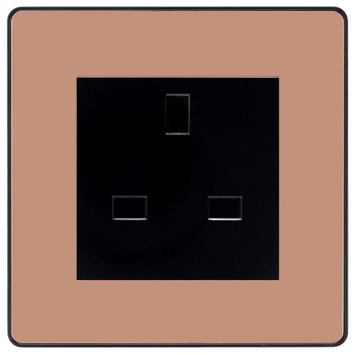 BG Evolve Polished Copper 13A Unswitched Socket PCDCP13AUSSB Available from RS Electrical Supplies