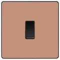 BG Evolve Polished Copper 1G Intermediate Light Switch PCDCP13B Available from RS Electrical Supplies