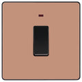 BG Evolve Polished Copper 20A Double Pole Switch with Neon PCDCP31B Available from RS Electrical Supplies