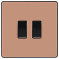 BG Evolve Polished Copper 2G 2 Way Light Switch PCDCP42B Available from RS Electrical Supplies