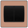BG Evolve Polished Copper 2G 2 Way Wide Rocker Light Switch PCDCP42WB Available from RS Electrical Supplies
