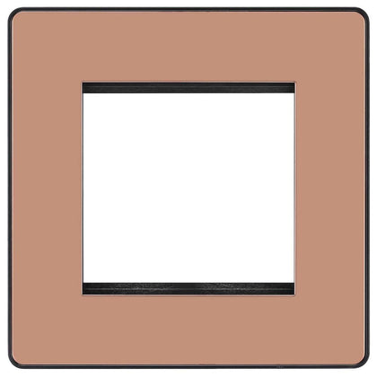 BG Evolve Polished Copper 2G Euro Module Plate PCDCPEMS2B