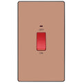 BG Evolve Polished Copper 45A Cooker Switch with LED PCDCP72B Available from RS Electrical Supplies