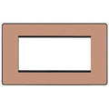 BG Evolve Polished Copper 4G Euro Module Plate PCDCPEMR4B Available from RS Electrical Supplies