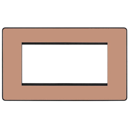 BG Evolve Polished Copper 4G Euro Module Plate PCDCPEMR4B