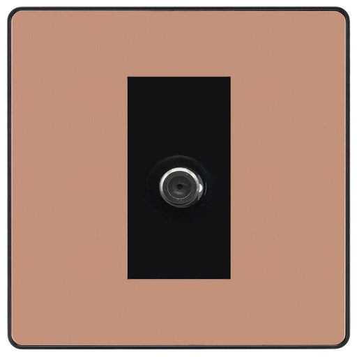 BG Evolve Polished Copper Satellite Socket PCDCP61B Available from RS Electrical Supplies