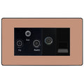 BG Evolve Polished Copper TV/FM/SAT Combination Socket PCDCPTRI2B Available from RS Electrical Supplies