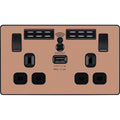 BG Evolve Polished Copper Wi-Fi Extender with 13A Double USB Socket PCDCP22UWRB Available from RS Electrical Supplies