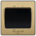 BG Evolve Satin Brass 10A Fan Isolator Switch PCDSB15B Available from RS Electrical Supplies