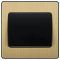 BG Evolve Satin Brass 1G 2W Wide Rocker Light Switch PCDSB12WB Available from RS Electrical Supplies