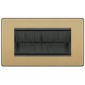 BG Evolve Satin Brass 4G Cable Brush Outlet PCDSB4GBRB Available from RS Electrical Supplies