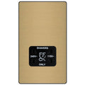 BG Evolve Satin Brass Dual Voltage Shaver Socket PCDSB20B Available from RS Electrical Supplies