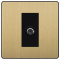 BG Evolve Satin Brass Satellite Socket PCDSB61B Available from RS Electrical Supplies