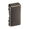 BG Grid Black Nickel Engraved 'Fan' Rocker RRFNBN Available from RS Electrical Supplies