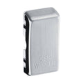 BG Grid Brushed Steel Engraved 'Dishwasher' Rocker RRDWBS Available from RS Electrical Supplies