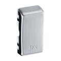 BG Grid Brushed Steel Engraved 'Fan' Rocker RRFNBS Available from RS Electrical Supplies