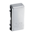 BG Grid Brushed Steel Engraved 'Fridge Freezer' Rocker RRFFBS Available from RS Electrical Supplies