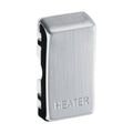 BG Grid Brushed Steel Engraved 'Heater' Rocker RRHTBS Available from RS Electrical Supplies