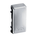 BG Grid Brushed Steel Engraved 'Oven' Rocker RROVBS Available from RS Electrical Supplies