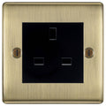 BG Nexus Metal Antique Brass 13A Unswitched Socket NABUSSB Available from RS Electrical Supplies