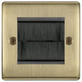BG Nexus Metal Antique Brass 2G Cable Brush Outlet NABEMS2BRAvailable from RS Electrical Supplies