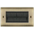 BG Nexus Metal Antique Brass 4G Cable Brush Outlet NABEMR4BR Available from RS Electrical Supplies