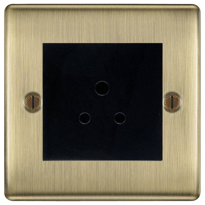 BG Nexus Metal Antique Brass 5A Unswitched Socket NAB29MB Available from RS Electrical Supplies