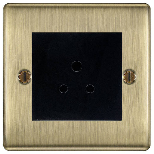 BG Nexus Metal Antique Brass 5A Unswitched Socket NAB29MB Available from RS Electrical Supplies