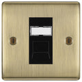 BG Nexus Metal Antique Brass RJ45 Cat5E Data Outlet NABRJ451B Available from RS Electrical Supplies
