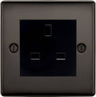 BG Nexus Metal Black Nickel 13A Unswitched Socket NBN23B