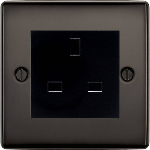 BG Nexus Metal Black Nickel 13A Unswitched Socket NBNUSSB Available from RS Electrical Supplies