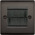 BG Nexus Metal Black Nickel 2G Cable Brush Outlet NBNEMS2BR Available from RS Electrical Supplies