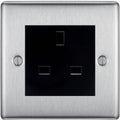 BG Nexus Metal Brushed Steel 13A Unswitched Socket NBSUSSB Available from RS Electrical Supplies