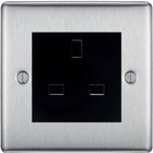 BG Nexus Metal Brushed Steel 13A Unswitched Socket NBS23B