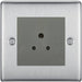 BG Nexus Metal Brushed Steel 2A Unswitched Socket NBS28MG Available from RS Electrical Supplies