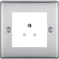 BG Nexus Metal Brushed Steel 2A Unswitched Socket NBS28MW Available from RS Electrical Supplies