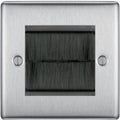 BG Nexus Metal Brushed Steel 2G Cable Brush Outlet NBSEMS2BRB Available from RS Electrical Supplies