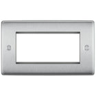 BG Nexus Metal Brushed Steel 4G Euro Plate NBSEMR4