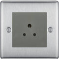 BG Nexus Metal Brushed Steel 5A Unswitched Socket NBS29MG Available from RS Electrical Supplies