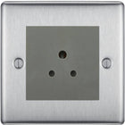 BG Nexus Metal Brushed Steel 5A Unswitched Socket NBS29MG