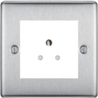 BG Nexus Metal Brushed Steel 5A Unswitched Socket NBS29MW
