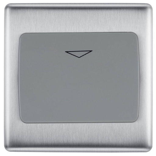 BG Nexus Metal Brushed Steel Hotel Key Card Switch NBSKYCSG Available from RS Electrical Supplies