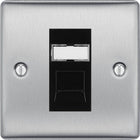 BG Nexus Metal Brushed Steel RJ45 Cat5E Data Outlet NBSRJ451B
