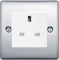 BG Nexus Metal Polished Chrome 13A Unswitched Socket NPCUSSW Available from RS Electrical Supplies